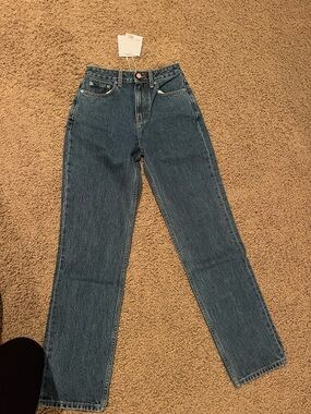 Ganni Classic High-Rise Straight Leg Jeans - Blue